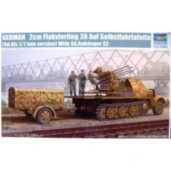 Trumpeter German 2cm Flakvierling 38 Auf Selbstfahrlafette (Sd.Kfz.7/1 Late Version) With Sd.Anhänger 52 -(01524)