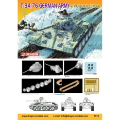 Dragon T-34/76 German Army W/Panzer III Cupola-7316