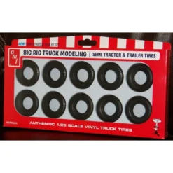 AMT Big Rig Truck Semi Tractor & Trailer Set Of 10 Tires -PP023/24
