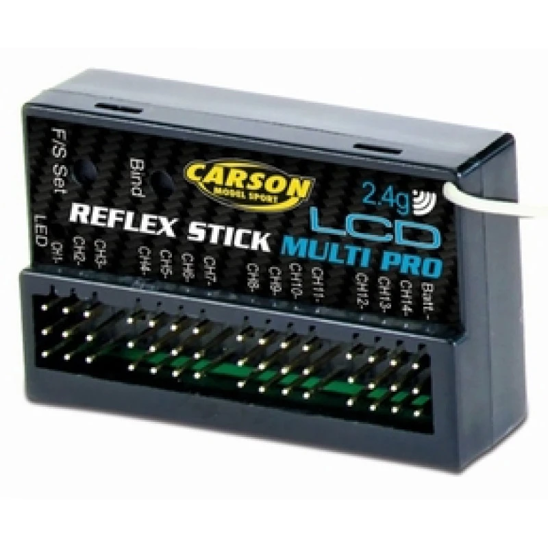 Carson Reflex Stick Multi Pro 14 Kanaals Ontvanger -501544 1 Carson Reflex Stick Multi Pro 14 Kanaals Ontvanger -501544