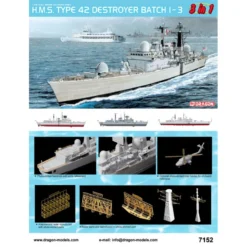Dragon H.M.S. Type 42 Destroyer Batch (3in1) -7152