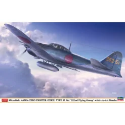 Hasegawa Mitsubishi A6M5c ZERO FIGHTER (ZEKE) TYPE 52 Hei 252nd Flying Group W/Air-to-Air Bombs -08257