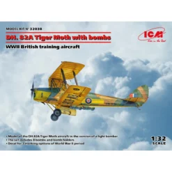 ICM DH. 82A Tiger Moth With Bombs WWII British Training Aircraft -32038