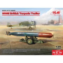 ICM WWII British Torpedo And Trailer -48405