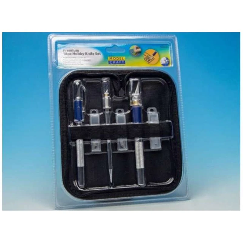 Modelcraft Mes Setje & Opberg Etui 18 Pieces -PKN4318-5 1 Modelcraft Mes Setje & Opberg Etui 18 Pieces -PKN4318-5