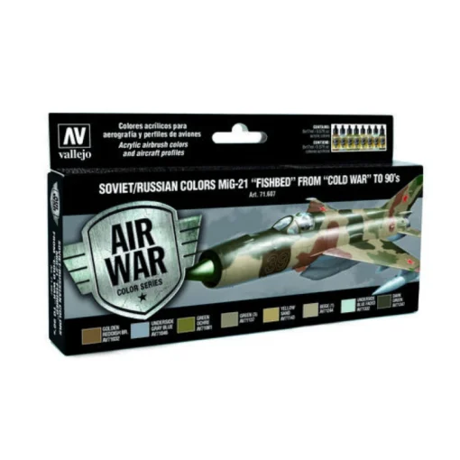 Air Paint Set - Soviet/Russian Colors MiG-21 Fishbed From 50s To 90s 2 Air Paint Set - Soviet/Russian Colors MiG-21 Fishbed From 50s To 90s -Revell || Tamiya Verkoopwinkel vallejo 71607 800x800 1