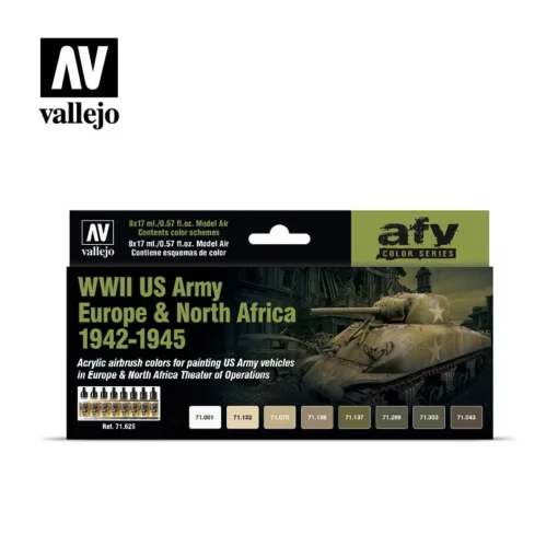 Air Paint Set - WWII US Army Europe & North Africa 1942-1945 5 Air Paint Set - WWII US Army Europe & North Africa 1942-1945 -Revell || Tamiya Verkoopwinkel vallejo 71625 800x800 1